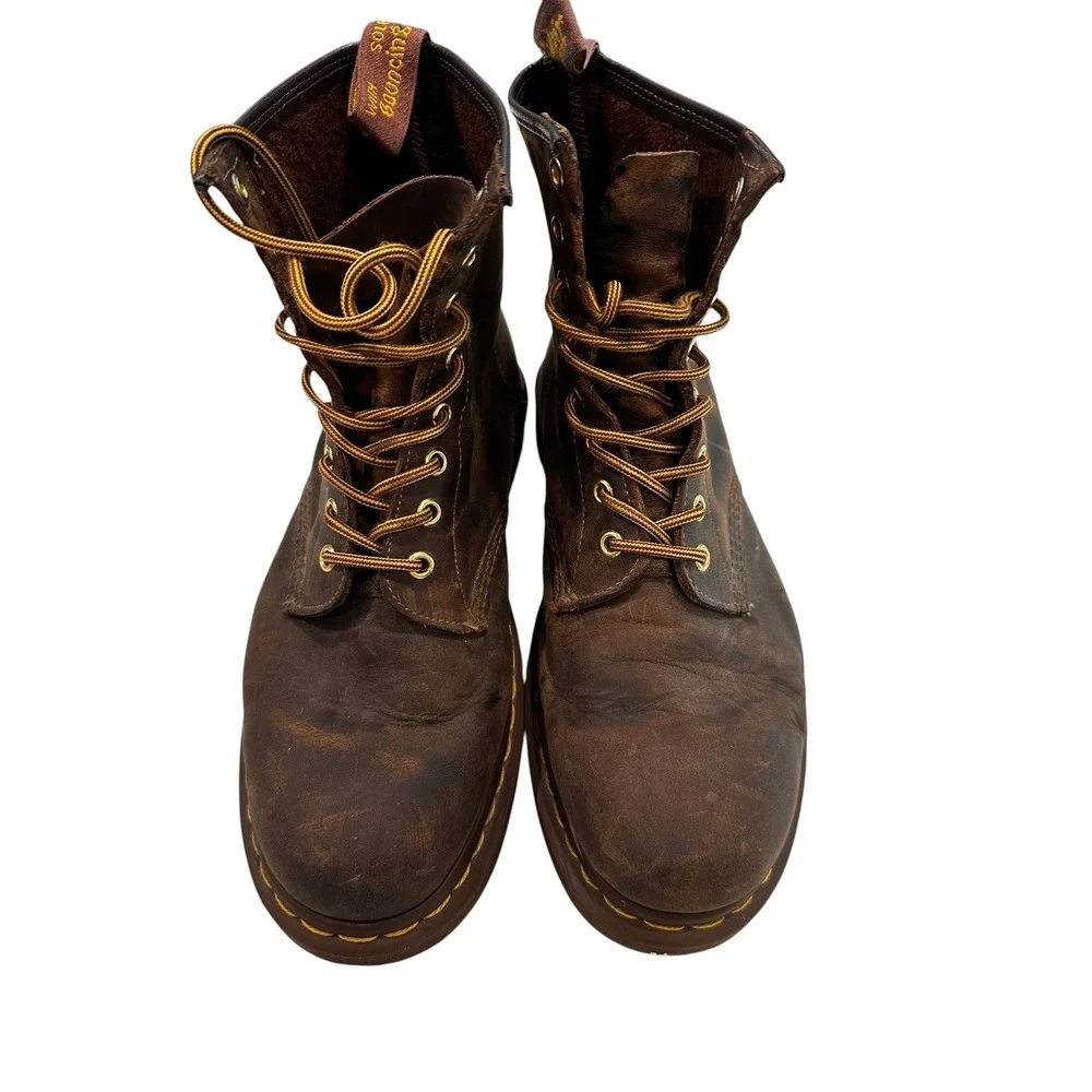 Dr. Martens 1460 Crazy Horse Leather Boots Brown Mens 10 11822203